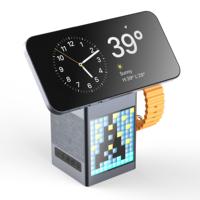 Magnetisch draadloos oplaadstation met BT-speaker en wekker, multifunctionele 5-in-1 draadloze oplader voor meerdere apparaten