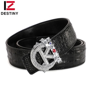 Fashion Rhinestone Dragon Buckle Factory Wholesale Genuine Leather Luxury Brand Famous Men Designer <strong>Belt</strong> - Product Image 2