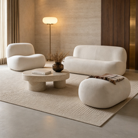 Ensemble de canapés modulaires modernes YUANCHANG en tissu extensible, structure en bois de larch et eucalyptus, pieds en acier inoxydable, pour salon