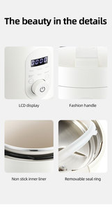 Thiết kế mới Mina Nồi áp suất điện 3L công suất nhỏ đa chức năng Nồi cơm điện 6 trong 1 với gốm bên trong nồi - Product Image 4