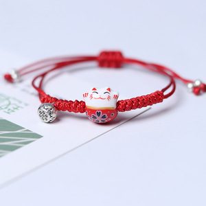 Braccialetti Portafortuna Maneki Neko - 6 Pezzi Con Ciondoli Gatto - Foto 8