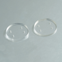 Ventana Óptica Circular Perforada de Alta Transmitancia, Ventana de Sílice Fundida UVFS para Análisis de Laboratorio