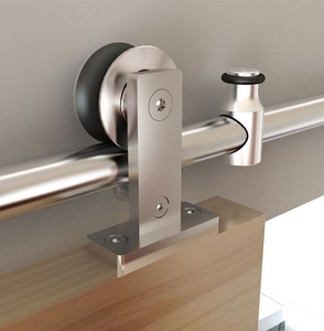 Système de quincaillerie pour porte coulissante de grange en <span class=keywords><strong>acier</strong></span> inoxydable 304 de 6,6 pieds avec décoration de style rustique et design farmhouse - Product Image 3