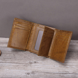 Portefeuille en cuir pour hommes, joker <span class=keywords><strong>Amazon</strong></span> Offre Spéciale, logo personnalisé minimaliste, de luxe, tripliable - Product Image 5