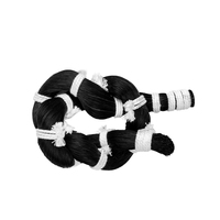 NAOMI Crin de cheval noir en vrac 250g 80cm de longueur Authentique crin de cheval noir de Mongolie Durable pour archets de contrebasse de violon