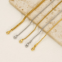 Chaîne torsadée classique en acier inoxydable Kadi, accessoires de bricolage pour collier, chaîne maille forçat avec fermoir mousqueton, unisexe