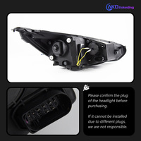 Faros Delanteros BBA para Ford Focus 2015-2018, Lentes de Proyector de Alta Potencia, Señal Dinámica DRL, Autopartes