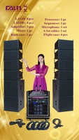 Équipement de sonorisation audio simple de 10 "de haute qualité Tops de réseau de lignes passives bidirectionnelles avec système de sonorisation d'amplificateur de subwoofer de 18 pouces