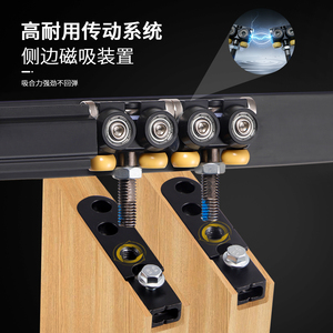 BETOCI 25mm Thin Panel Folding Door <b>Hardware</b> Hanging Trackless Complete Set for Wooden Partition Doors - Product Image 1