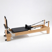 Machine d'exercice portable et réglable en chêne nord-américain pour Pilates Reformer, avec rail de rouleau silencieux, pour l'entraînement en studio