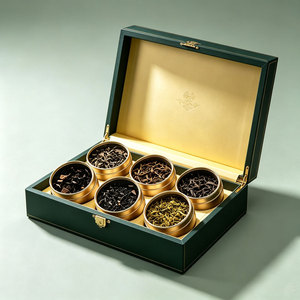 Boite Cadeau Clamshell Magnetic Packaging Box Luxury Tea Gift Set Loose Tea Leaves Cardboard Packaging Paper Tea Box - Product Image 1