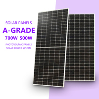 Panneaux solaires photovoltaïques bifaciaux PERC de type N de haute qualité 600Wp 700W 182mm à 20,51% d'efficacité pour optimiser l'énergie domestique