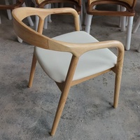 Chaise de salle à manger empilable en bois massif, style simple, pour hôtel et restaurant, best-seller