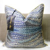 Housse de coussin décorative géométrique moderne de luxe en jacquard, nouveaux designs
