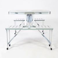 Ensemble de table de camping 80*70*60cm, chaise pliante en métal, table haute en plastique pour mariage et fête, table pliante, mobilier d'extérieur