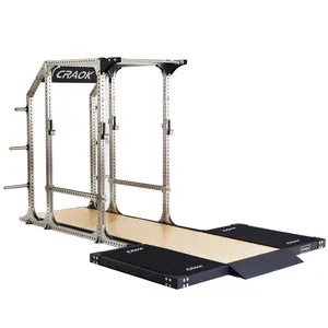 Weightlifting Commercial Gym Cage Equipment Half Squat Power Rack Lifting Deadlift Platform