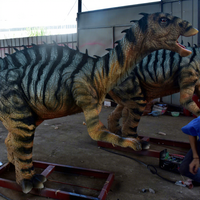 Özelleştirilmiş Animatronik Iguanodon Modeli Satılık veya Bilim Müzesi için Temalı Kapalı Alan İnteraktif Robotik Dinozor Sergileri
