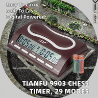 Minuteur électronique spécial pour échecs chinois, échecs internationaux et Go Tianfu Leap 9903A, étanche, en ABS, petit format