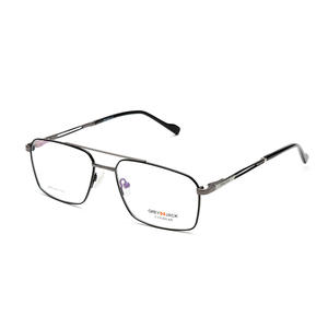 Lunettes carrées en métal gris Jack, monture pleine, unisexe, 5079, lunettes optiques professionnelles - Product Image 1