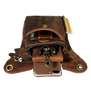 Boshiho - Bolsa de Pierna de Cuero Genuino para Hombre y Mujer, Riñonera para Motocicleta, Bolsa de Herramientas de Cuero Personalizada para Senderismo - Product Image 1