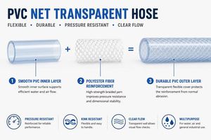 สายถักใยแก้วเสริมแรง PVC สำหรับถ่ายโอนอากาศ ราคาแข่งขัน โปร่งใส ยืดหยุ่นได้ รองรับ OEM - Product Image 4