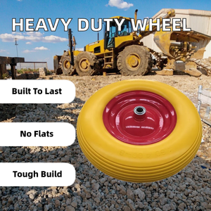 Rueda de Carretilla de 16 Pulgadas 4.804.00-8, Rueda de Poliuretano Sólido Antipinchazos, Neumático de Repuesto de Alta Resistencia, Carga de 150 kg - Product Image 2