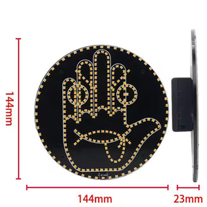 New 8 mô hình Ngón tay giữa ánh sáng vui vẻ cửa sổ xe cử chỉ ánh sáng với điều khiển từ xa <span class=keywords><strong>LED</strong></span> flik tôi ngón giữa xe ánh sáng - Product Image 4