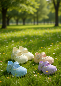 Sabots à plateforme style Mary Jane en perles, chaussures d'été légères et souples, taille 21, bout rond, tige en plastique, semelle intermédiaire en EVA - Product Image 2