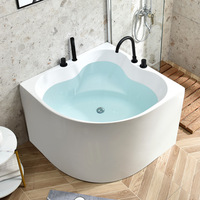 Baignoire triangulaire autoportante de style japonais de 0.8 à 1m de profondeur pour adultes, siège de bain moderne pour petite maison, vente en gros pour salles de bain modernes