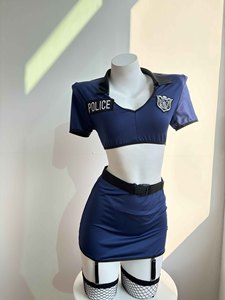 Lencería Azul de Carnaval para Chicas a la Moda 2025, Disfraz de Cosplay de Mujer Policía, Disfraz <span class=keywords><strong>Sexy</strong></span> de Oficial de Policía para Adultos, Lencería <span class=keywords><strong>Sexy</strong></span> de Halloween - Product Image 5