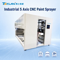 Machine de peinture automatique industrielle à 5 axes pour surfaces de portes et de meubles en bois dans une usine de meubles