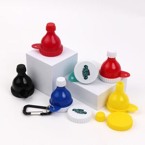Conteneur portable pour protéines en poudre en PP de qualité alimentaire avec logo personnalisé, entonnoir de voyage pour compléments alimentaires avec boîte à pilules pour usage en cuisine - Product Image 1