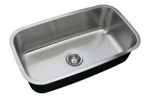 Fregadero Rectangular de Acero Inoxidable, Fregadero de Cocina DE UN Solo Tazón, 31 Pulgadas, Instalación Fácil DE UN Orificio, Grifo Bajo Encimera - Product Image 4