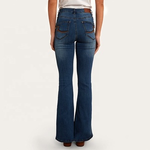Jeans Western pour femmes, denim, taille haute, jambe évasée, design à 5 poches, coupe slim, coupe ajustée aux hanches et au niveau des fesses, jeans de cow-girl taille haute, jeans <span class=keywords><strong>Bowie</strong></span> évasés - Product Image 5