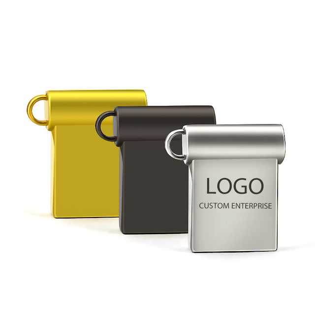 Custom logo Mini Metal Pendrive USB Flash Drive 2GB 4GB 8GB 16GB 32GB 64GB 128GB Thumb Memory Stick Pen Drive Creative Clé USB