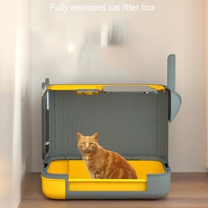 Lettiera per Gatti Completamente Chiusa e Rimovibile Antischizzo e Antiodore in Plastica Sostenibile per Animali Domestici - Product Image 2