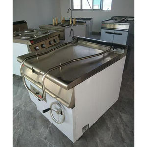 Poêle à braiser multifonctionnelle robuste, en acier inoxydable commercial, poêle à frire inclinable et poêle à frire, marmite professionnelle - Product Image 3