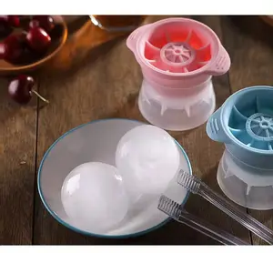 Whisky Ice Hockey Maker Silicone Rond Boule De Glace Moule Bar Accessoires Fusion Lente Grand Sphérique Frozen Ice Cube Tray