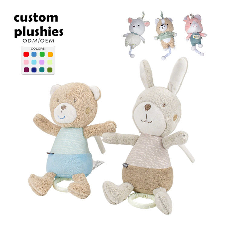 juguetes de peluche musicales con cuerda lindo y seguro, perfecto