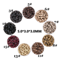 Perles Nano en Silicone en Gros pour Extensions de Cheveux, Outils d'Extension Capillaire, 1000 Perles Micro-Liens Nano en Cuivre