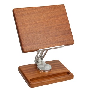 Support pour ordinateur portable et téléphone en bois massif, support pliable haut de gamme pour ordinateur portable avec fonction de levage réglable, support de lecture pour livres électroniques - Product Image 6