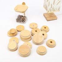 Couvercles en bois avec trous pour bocaux Mason, joints d'étanchéité en silicone pour bocaux en verre, design moderne et simple, marque Yusheng, transfrontalier