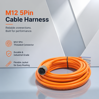 Connecteur étanche M12 femelle 5 broches avec câble, moulé, étanche IP67, vente en gros