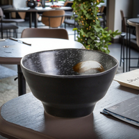 Offre Spéciale bol de riz rond noir en mélamine de 4.5 pouces de style japonais pour restaurant