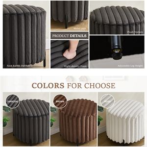 Modern Kadife Dinlenme Koltuğu, Osmanlı Sehpalı, Peluş Köpük Dolgulu Şezlong, Oturma Odası ve Yatak Odası İçin - Product Image 5