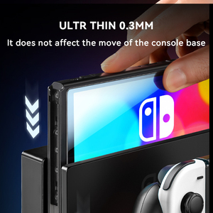 Protection d'écran en verre trempé 9H pour Nintendo Switch OLED 0,3 mm Couverture complète Anti-rayures <span class=keywords><strong>Film</strong></span> transparent HD pour console de jeu - Product Image 2