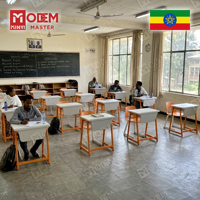 MINYI BAND Ethiopie - Table d'école en plastique avec chaise et table de classe pour étudiants