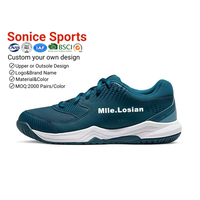 Chaussures de tennis unisexes en gros, respirantes, avec empeigne en maille, semelle pour terrains en terre battue, logo personnalisé - Printemps/Été/Hiver