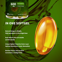 Cápsulas Blandas de CoQ10 Ubiquinol con PQQ de Proveedor de Fábrica OEM, Combinación Antioxidante Potente que Ayuda a la Energía del Corazón