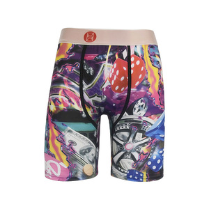 Slip Boxer Uomo Tendenza Euro-Americana Senza Cuciture Traspirante a Vita Media Stampa Digitale Fantasia Mimetica Lavorato a Maglia - Product Image 1